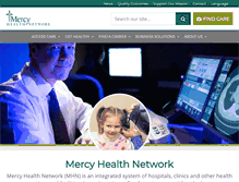Tablet Screenshot of mercyhealthnetwork.com